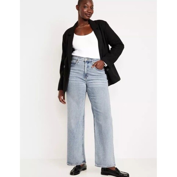 Old Navy Denim - Old Navy Ultra High Rise Sky Hi Wide Leg Jeans Lois Women’s 14